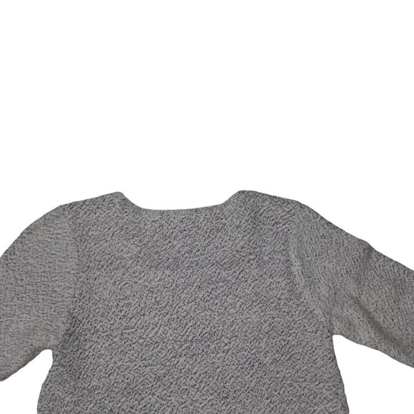 Habitat Sweater Women Gray Knit Round Neck Long Sleeve Pocket Sweater - Picture 3 of 13